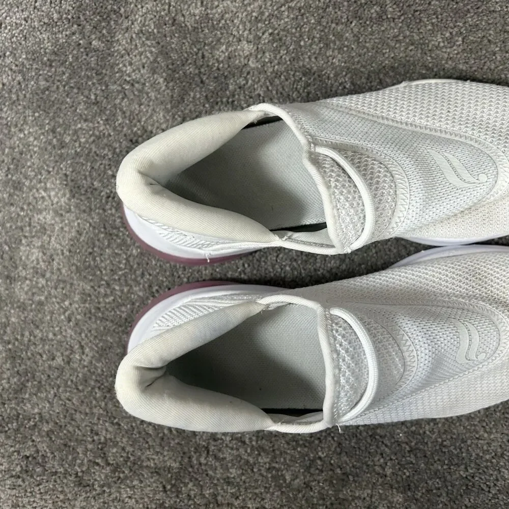Fabletics Slip-On Performance Womens Size 9 White Knit Athletic Shoes Used
